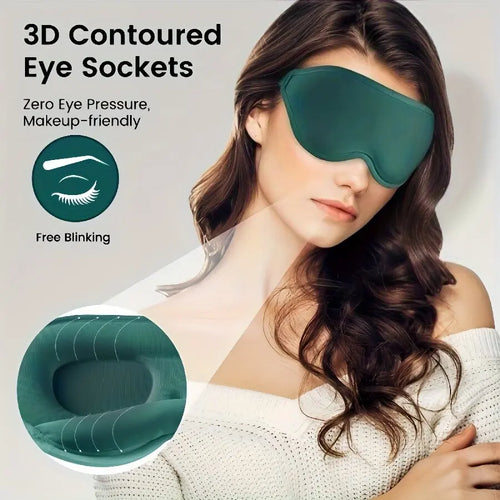 Máscara de Dormir 3D – Bloqueia Luz, Respirável e Confortável