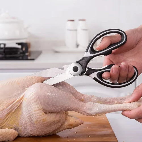 Tesoura Multifuncional de Cozinha – Aço Inoxidável para Cortar Peixe, Frango e Legumes