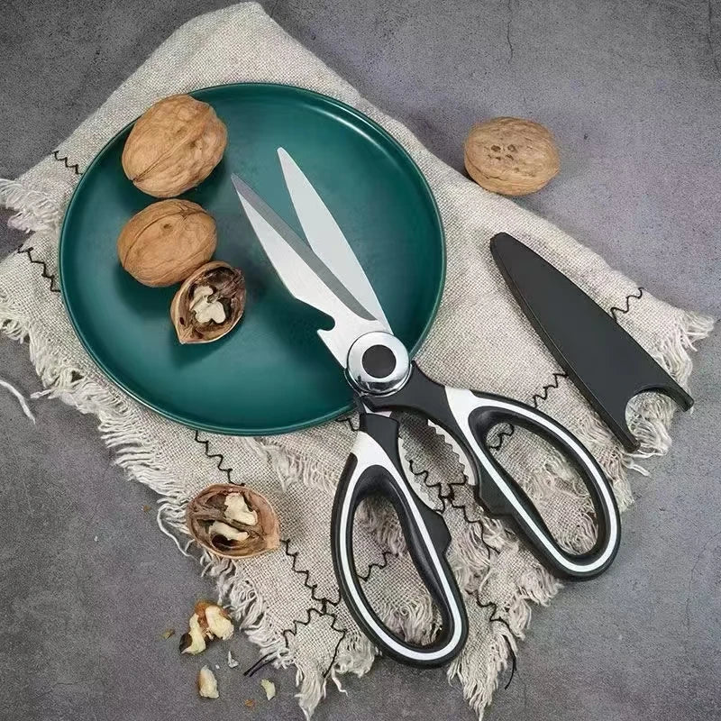 Tesoura Multifuncional de Cozinha – Aço Inoxidável para Cortar Peixe, Frango e Legumes